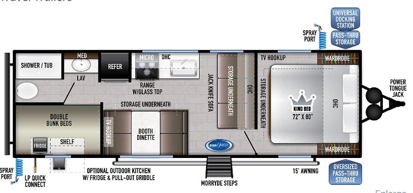 2022 EAST TO WEST RV DELLA TERRA 250BH, , floor-plans-day image number 0